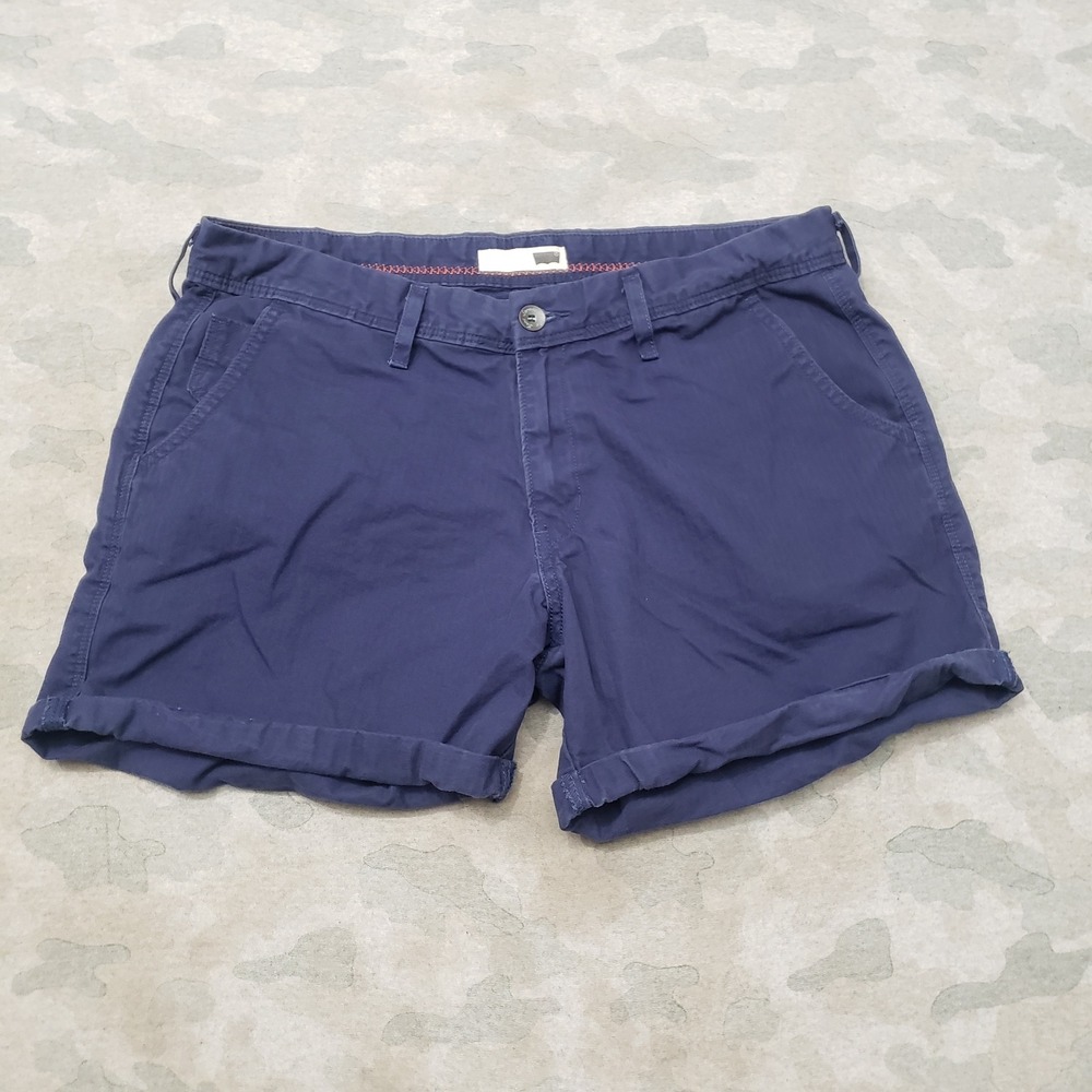 Levi's Chino Shorts Womens 31 Blue Cuffed Pockets